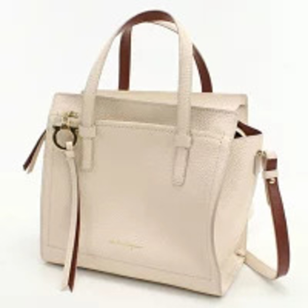 Salvatore Ferragamo Bag Gancini Handbag Tote Black